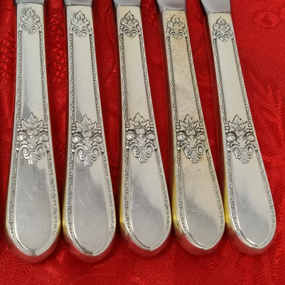 8X BK Rogers Bros ADORATION International SilverPlate Butter Knives